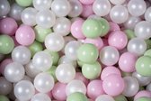 Ballenbakballen set 100 ballenbak ballen - Wit Pearl, Licht Groen, Pastel Roze