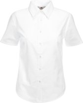 Fruit Of The Loom Vrouwen Dames-Fit Oxford-shirt Korte Mouwen (Marine)