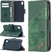 Voor Huawei Y5 (2019) Bijpassende kleur Krokodiltextuur Horizontale flip PU lederen hoes met portemonnee & houder & kaartsleuven (groen)