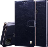Voor Geschikt voor Xiaomi Redmi 9C Business Style Oil Wax Texture Horizontale Flip Leather Case, met houder & kaartsleuven & portemonnee (zwart)