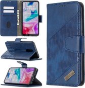 Voor xiaomi redmi 8 bijpassende kleur krokodil textuur horizontale flip pu lederen tas met portemonnee & houder & kaartsleuven (blauw)