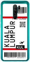 Voor Xiaomi Redmi 9 Boarding Card Series Pattern TPU beschermhoes (Kuala Lumpur)