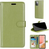 Voor Samsung Galaxy A72 5G Pure Color Horizontale Flip PU lederen tas met houder & kaartsleuven & portemonnee & fotolijst (groen)