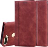 Voor Huawei Honor 7A Frosted Business Magnetische Horizontale Flip PU Leather Case met houder & kaartsleuf & lanyard (bruin)