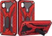 Schokbestendige TPU + pc-beschermhoes met houder voor Galaxy A2 Core (rood)