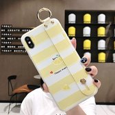 Citroenpatroon Polsband TPU Case voor iPhone X & XS (Citroenpatroon model B)