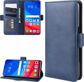 Voor OPPO F9 / F9 Pro / Realme 2 Pro / A7X Dual-side magnetische gesp horizontale flip lederen tas met houder & kaartsleuven & portemonnee & fotolijst (blauw)