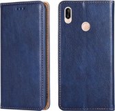 Voor Huawei P20 lite / Nova 3e PU + TPU Gloss Oil Effen Kleur Magnetische Horizontale Flip Leren Case met Houder & Kaartsleuf & Portemonnee (Blauw)