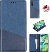 Voor OPPO Find X2 MUXMA MX109 horizontale flip lederen tas met houder & kaartsleuf & portemonnee (blauw)