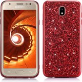 Voor Geschikt voor Xiaomi Redmi 8A / 8A Pro Glitterpoeder schokbestendige TPU beschermhoes (rood)