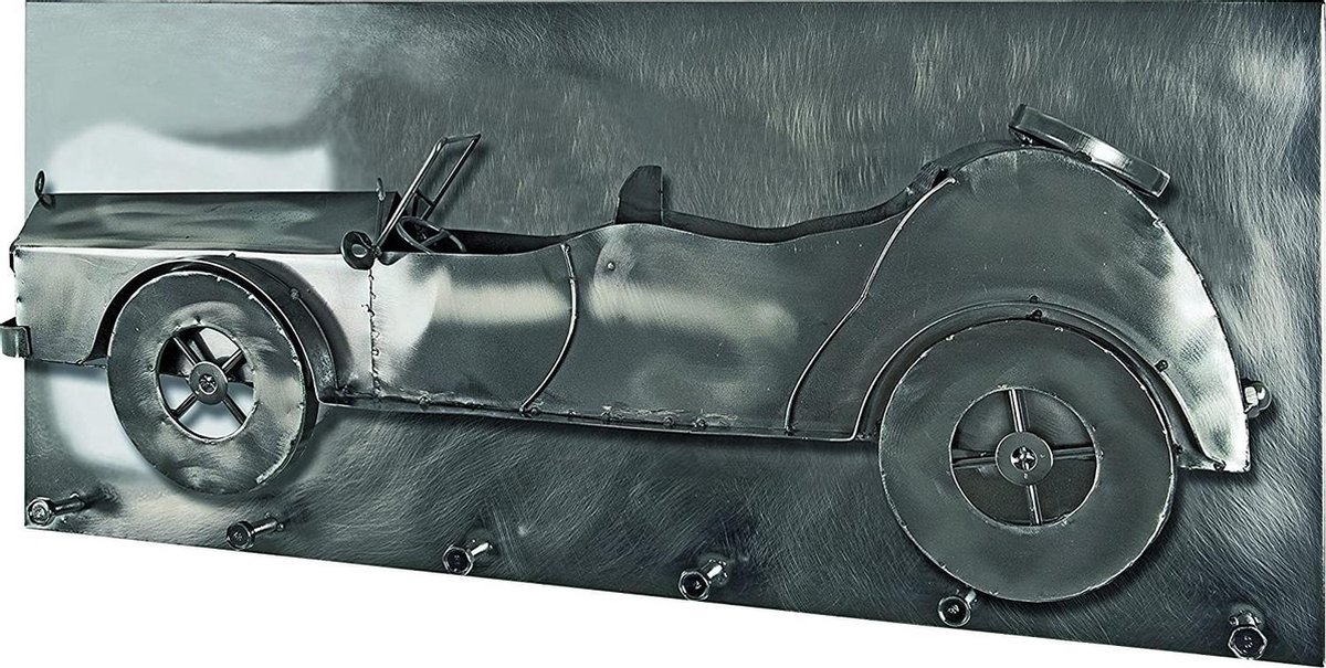 Haku Vintage 3D Kapstok - Auto Oldtimer - Zilver