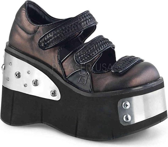DemoniaCult - KERA-13 Sleehakken - US 12 - 42 Shoes - Bronskleurig/Zwart