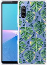 Sony Xperia 10 III Hoesje Palm Leaves Large Designed by Cazy