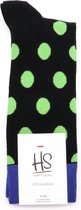 Dots Sokken, Zwart/Groen/Blauw - Maat 41-46