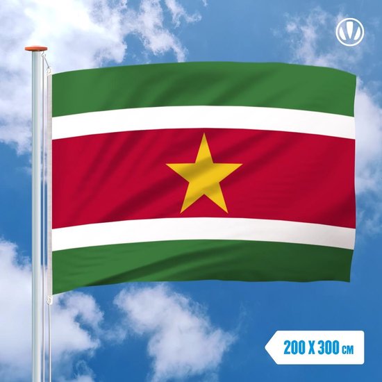Drapeau Suriname 200x300cm - Poly brillant | bol.
