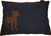 Lex & Max Hondenkussen Dog Donkerblauw - 100 x 70cm - Kussenhoes