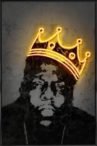 JUNIQE - Poster in kunststof lijst Biggie -30x45 /Geel & Zwart