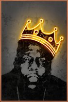 JUNIQE - Poster met kunststof lijst Biggie -60x90 /Geel & Zwart