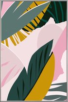 JUNIQE - Poster met kunststof lijst Shady Palms -40x60 /Kleurrijk