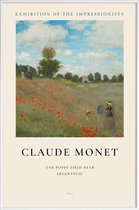 JUNIQE - Poster in kunststof lijst Monet - The Poppy Field near