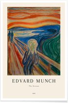 JUNIQE - Poster Munch - The Scream -60x90 /Kleurrijk