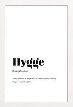 JUNIQE - Poster in houten lijst Hygge -20x30 /Wit & Zwart