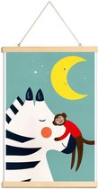 JUNIQE - Posterhanger Goodnight Hug -30x45 /Kleurrijk