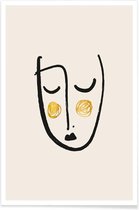 JUNIQE - Poster Blush gouden -13x18 /Goud & Ivoor