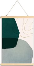JUNIQE - Posterhanger Interplay -20x30 /Grijs & Groen