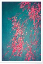 JUNIQE - Poster Whispers Of Pink -13x18 /Blauw & Roze