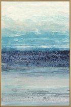 JUNIQE - Poster met kunststof lijst Serenity II -13x18 /Blauw &