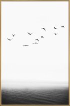 JUNIQE - Poster met kunststof lijst Forever Free -30x45 /Wit & Zwart
