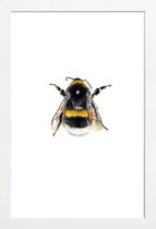 JUNIQE - Poster in houten lijst Bumblebee -30x45 /Geel & Wit