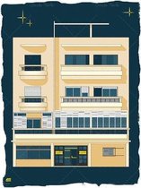 Bauhaus Tel Aviv Print Poster - 50x70cm Canvas - Multi-color