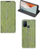 Telefoon Hoesje OnePlus Nord N100 Wallet Case Green Wood