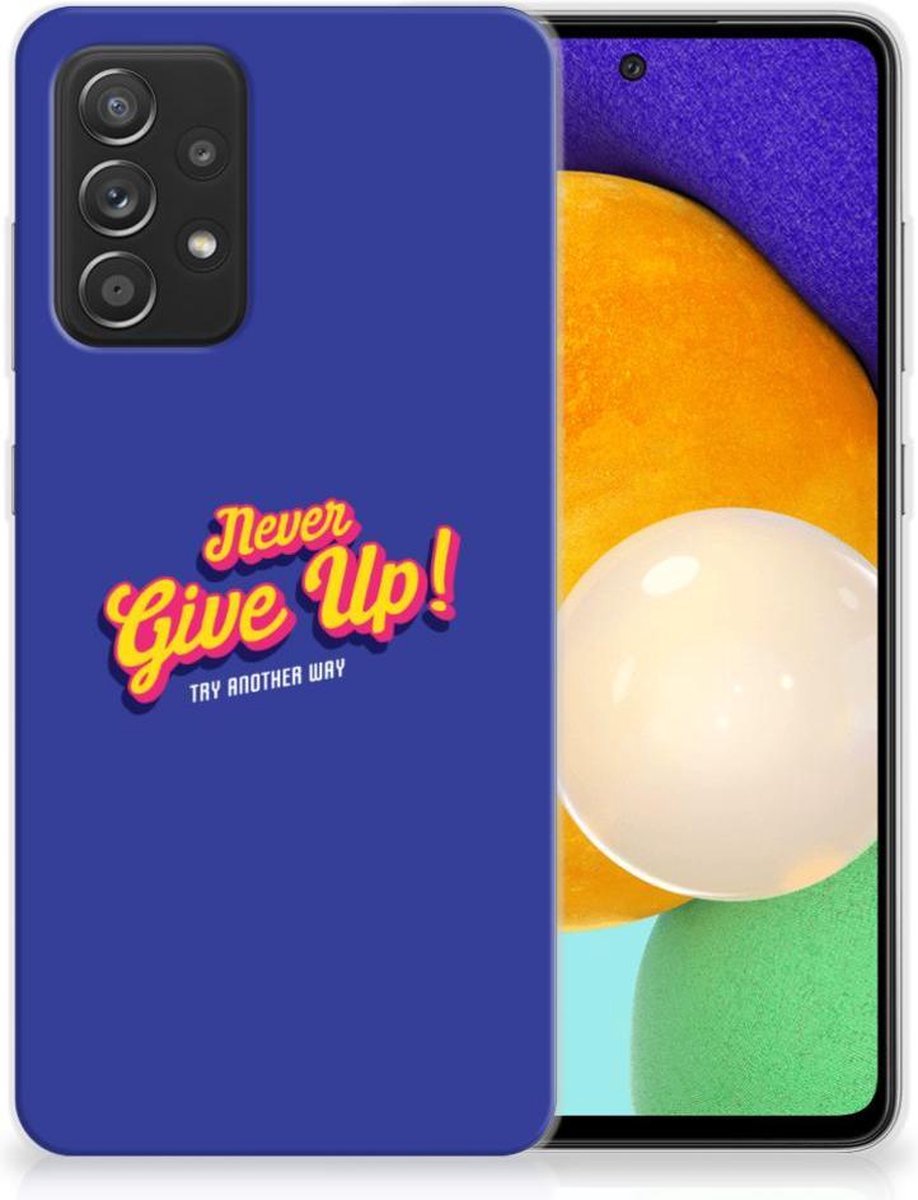 Samsung Galaxy A52 (5G/4G) Siliconen hoesje met naam Never Give Up