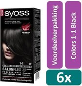 Syoss Color Baseline 1-1 Zwart 6 stuks Voordeelverpakking