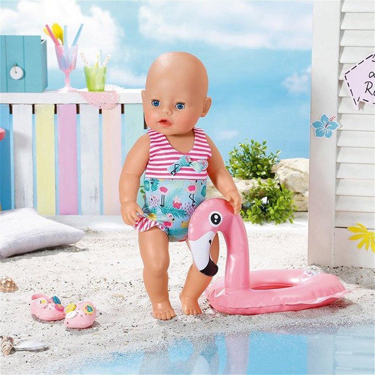 BABY Born Holiday Zwemplezier Set met Zwempak en Opblaasflamingo -  Poppenkleding 43 cm... | bol.com