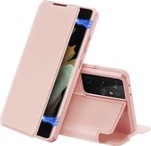 Hoesje geschikt voor Samsung Galaxy S21 Ultra -Dux Ducis Skin X Case - Roze
