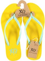 Xq Footwear Teenslippers Dames Polyester Geel/blauw Maat 38