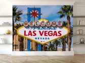 Professioneel Fotobehang Las Vegas - blauw - Sticky Decoration - fotobehang - decoratie - woonaccessoires - inclusief gratis hobbymesje - 355 cm breed x 240 cm hoog - in 7 verschillende forma