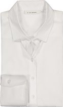 ETERNA dames blouse modern classic - stretch satijnbinding - wit - Maat: 48