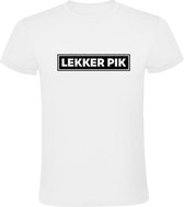 Lekker pik heren t-shirt |  |grappige teksten | leuke shirtjes| humor |  grappig| goed gewerkt pik | Wit