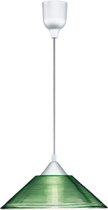 LED Hanglamp - Hangverlichting - Torna Dikon - E27 Fitting - Rond - Aluminium Groen - Kunststof