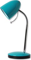 LED Bureaulamp - Igia Wony - E27 Fitting - Flexibele Arm - Rond - Glans Blauw