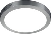 LED Plafondlamp - Plafondverlichting - Trinon Sonta - 17W - Warm Wit 3000K - Rond - Mat Nikkel - Aluminium