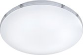 LED Plafondlamp - Trinon Apity - Opbouw Rond 24W - Spatwaterdicht IP44 - Dimbaar - Warm Wit 3000K - Glans Chroom - Aluminium