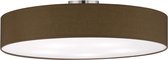LED Plafondlamp - Plafondverlichting - Trinon Hotia - E27 Fitting - 5-lichts - Rond - Mat Bruin - Aluminium