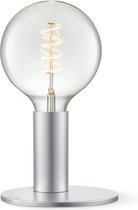 Home Sweet Home - Moderne tafellamp Side - Zilver - 16/16/12cm - bedlampje - geschikt voor E27 LED lichtbron