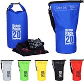 relaxdays Ocean Pack 20 litres - sac étanche - sac de plage - voiles - sac de sport extérieur bleu